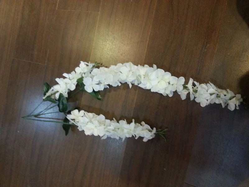 Artificial wisteria wedding decor Cream white