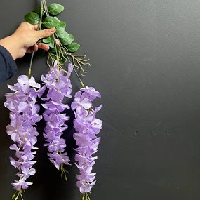 Artificial wisteria wedding decor Lilac purple artificial flower bouquet  