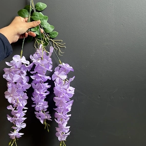 Artificial wisteria wedding decor Lilac purple artificial flower bouquet  