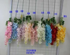 Artificial wisteria wedding decor Yellow realistic flower bouquet  