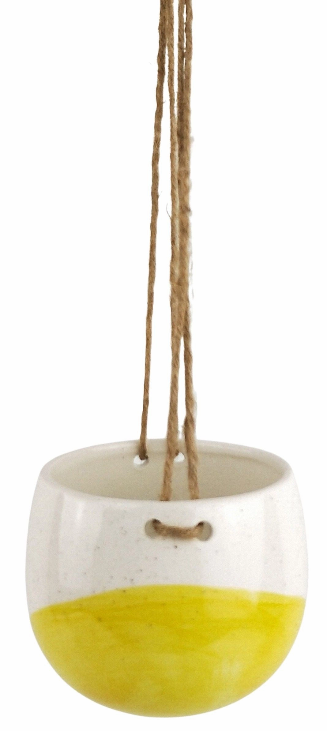 Avery Dot Round Hanging Planter Yellow,terracotta plant pot