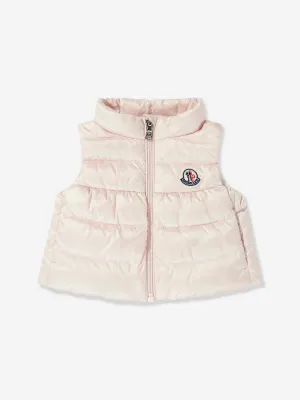 Gepolsterte Daunenweste für Babygirls in Pink