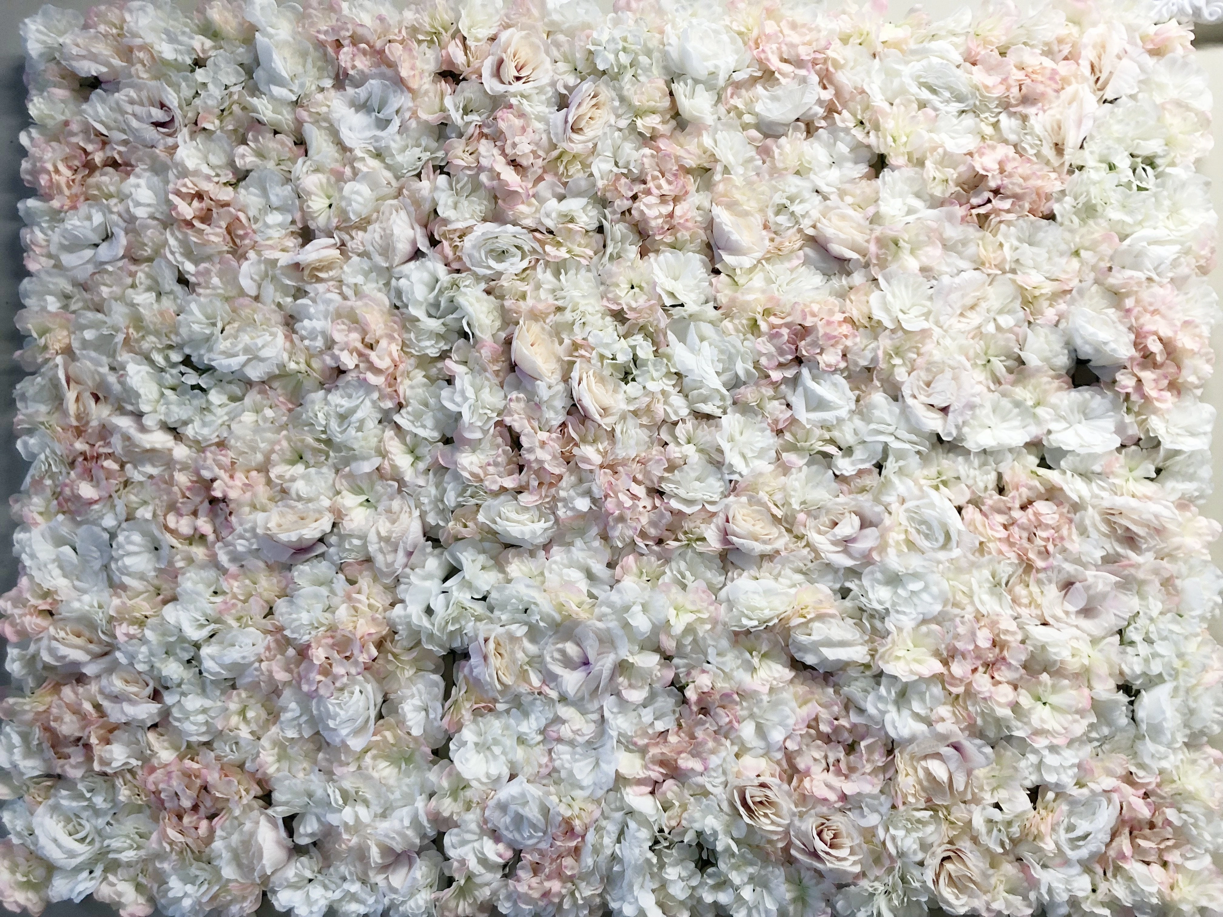 Backdrop Panel Roses Hydrangea Mat Blush Artificial Flower Wall