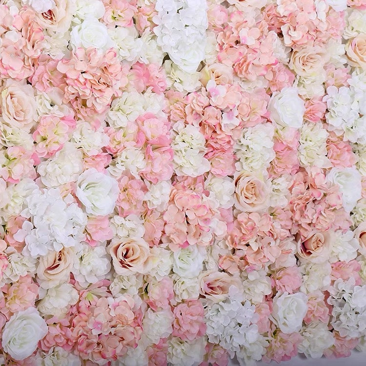Backdrop Panel Roses Hydrangea Mat Blush Artificial Flower Wall artificial flower bouquet  