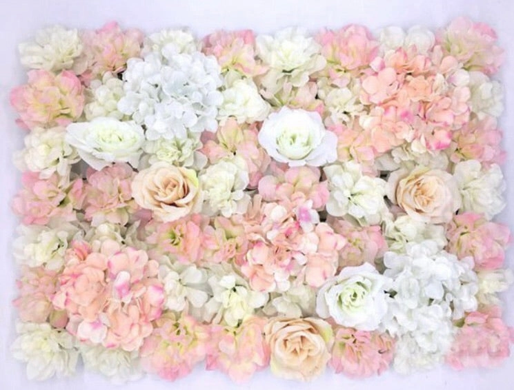Backdrop Panel Roses Hydrangea Mat Blush Artificial Flower Wall