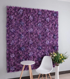 Backdrop Panel Roses Hydrangea Mat purple Artificial Flower Wall artificial flower bouquet  