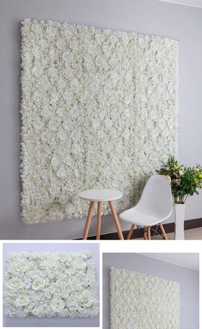 Backdrop Panel Roses Hydrangea Mat white Artificial Flower Wall artificial flower bouquet  