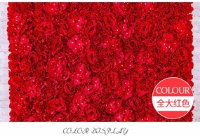 Backdrop Panel Roses Hydrangea Red mat Artificial Flower Wall realistic flower bouquet  