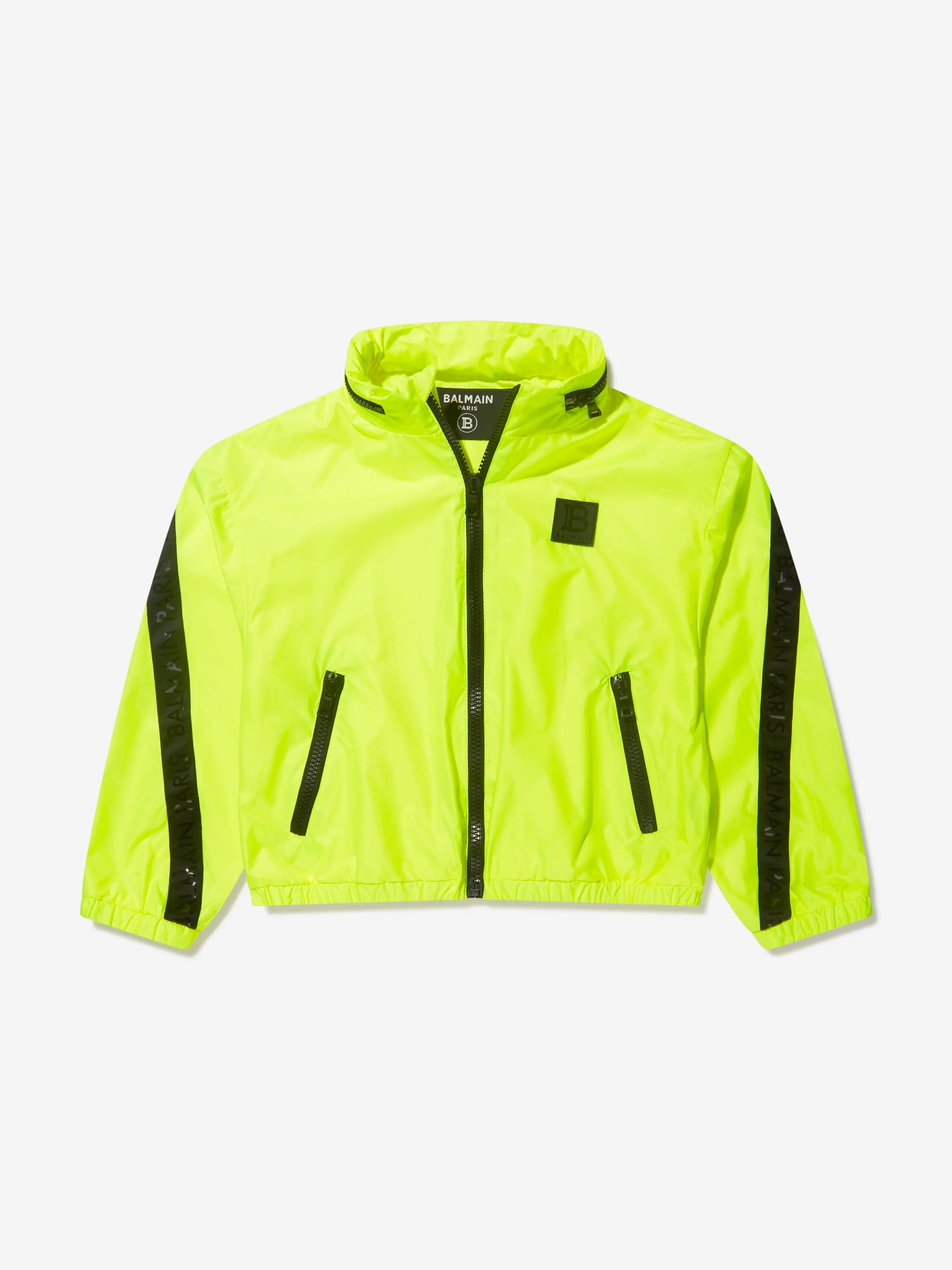Balmain Jungen Leuchtend Gelbe Reißverschlussjacke