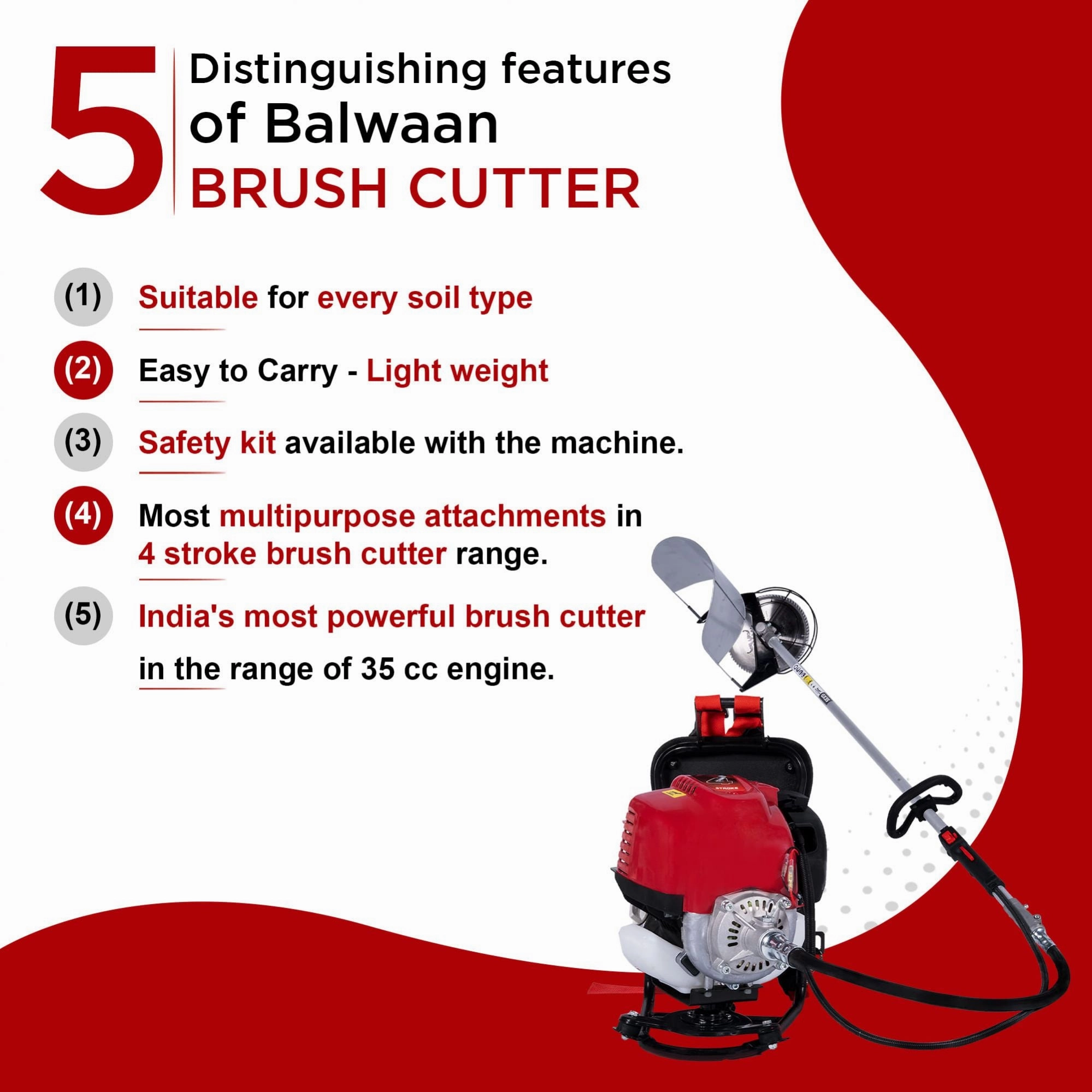 Balwaan BX-35B Back Pack Crop cum Grass Cutter| 35cc