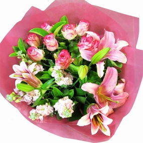 Barcelona,realistic flower bouquet 