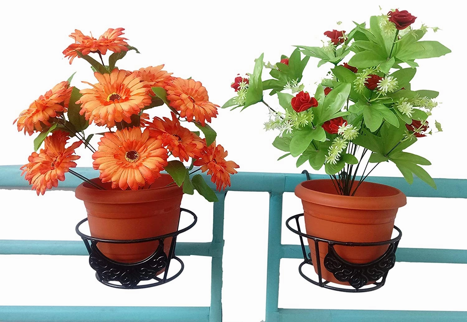 Basket Railing Planter Stand - 10"