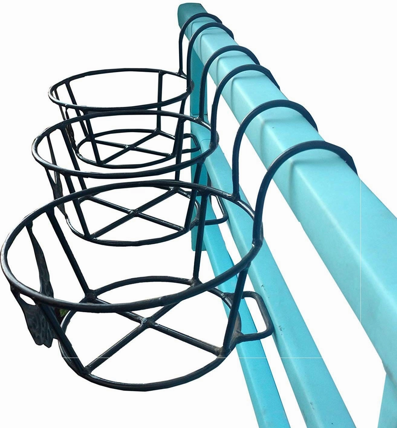 Basket Railing Planter Stand - 10"
