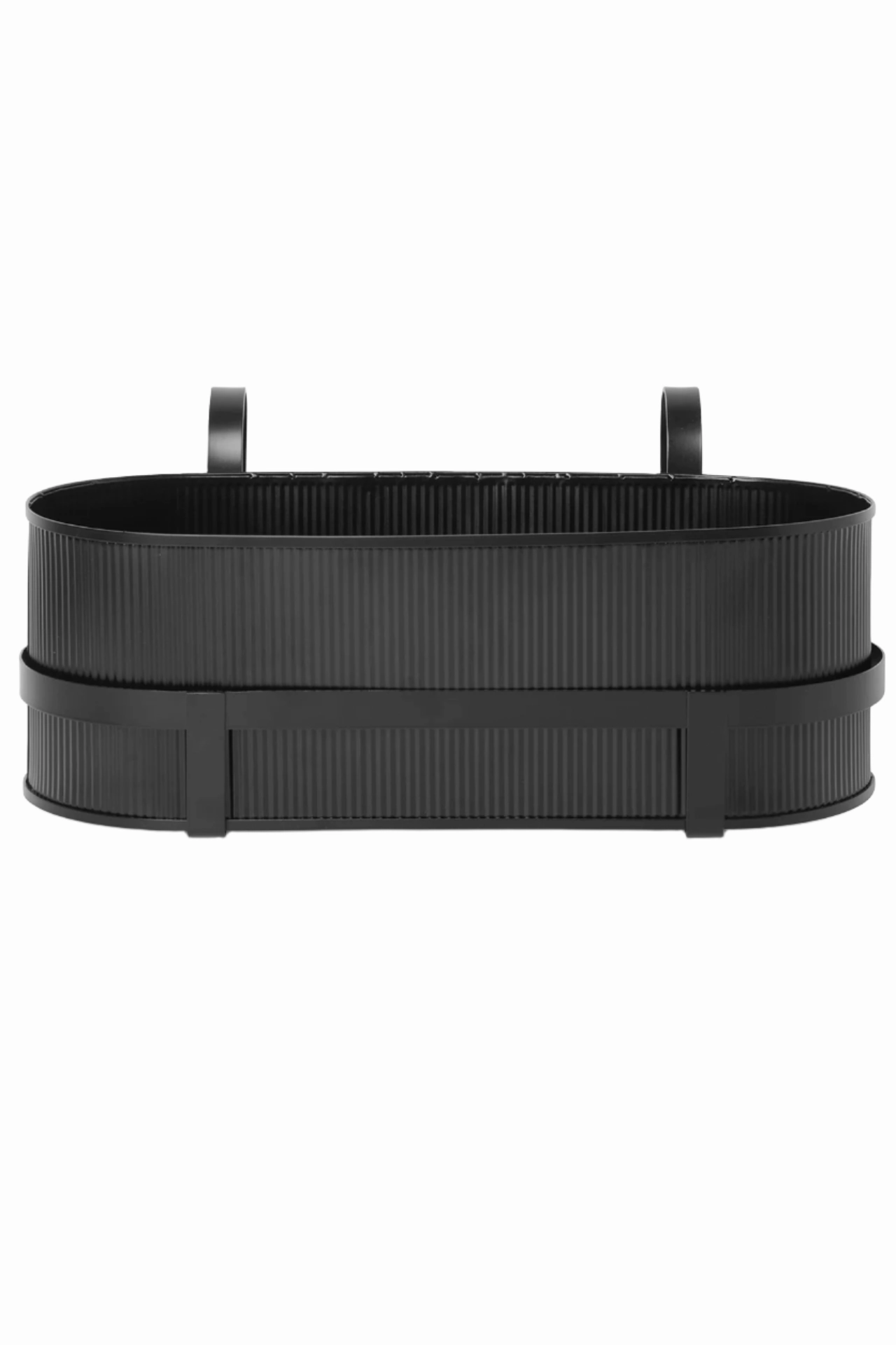 Bau Balcony Box Black,indoor flower container