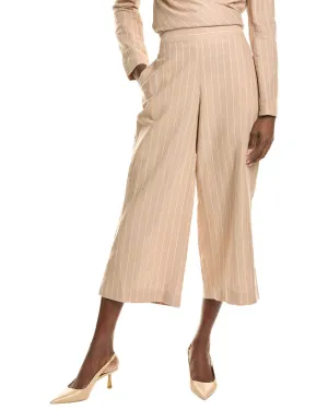 BCBGMAXAZRIA Weit geschnittene Leinen-Mix Crop-Hose
