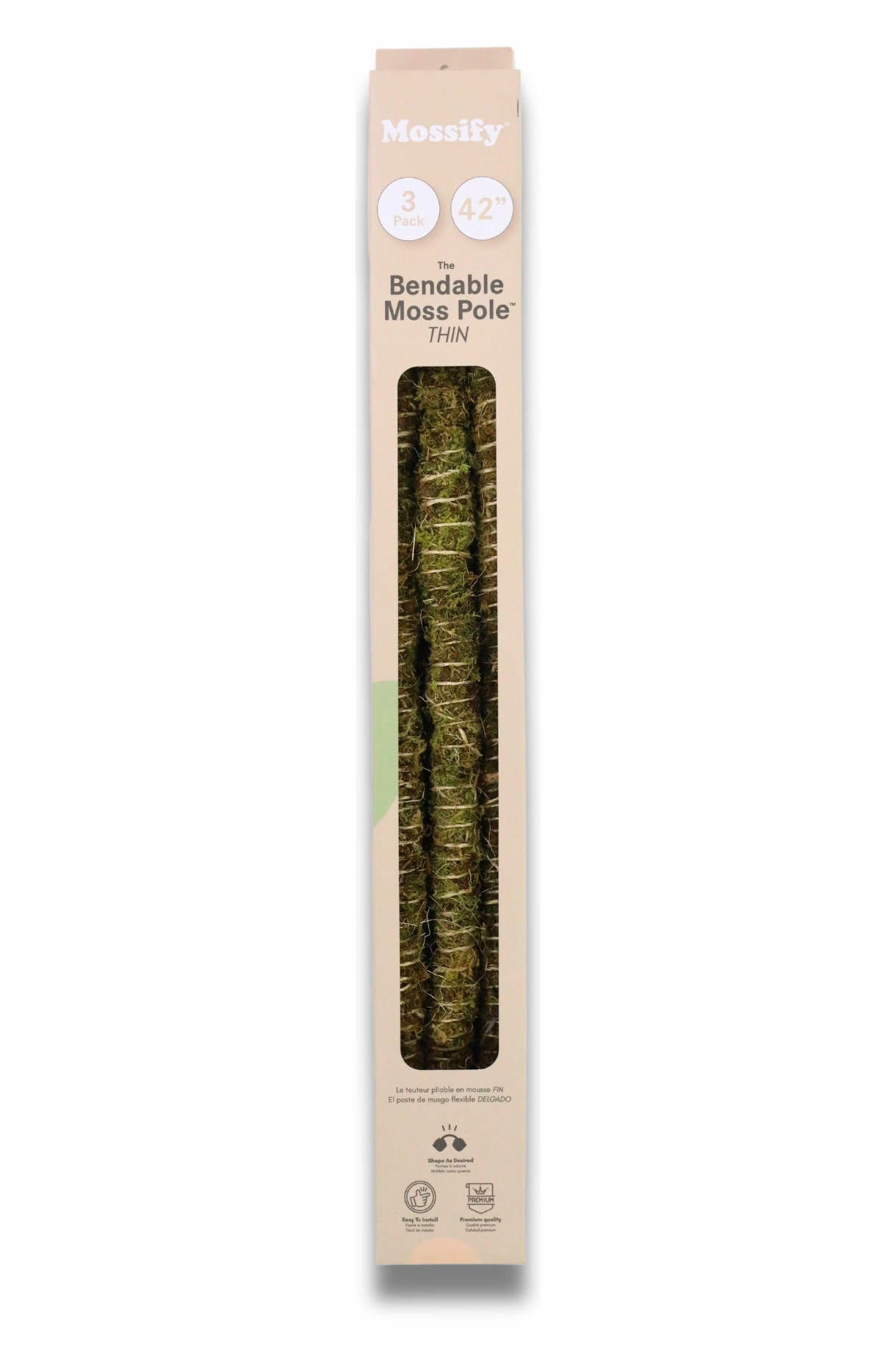 Bendable Moss Pole 3 pack 42",potted plant decor