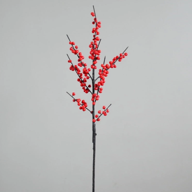 Berry Artificial Silk Flower 115cm Red BERRY0006,dried artificial flower