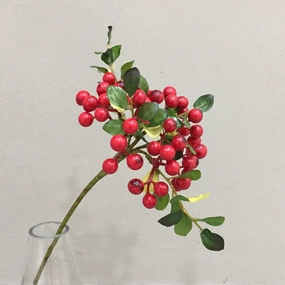 Berry Artificial Silk Flower 29cm Stem Black Red BERRY004,dried artificial flower
