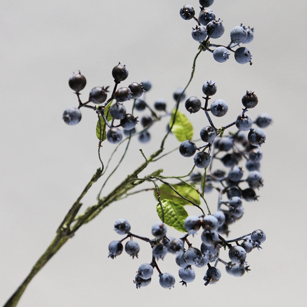 Berry Artificial Silk Flower 42cm Blue BERRY005