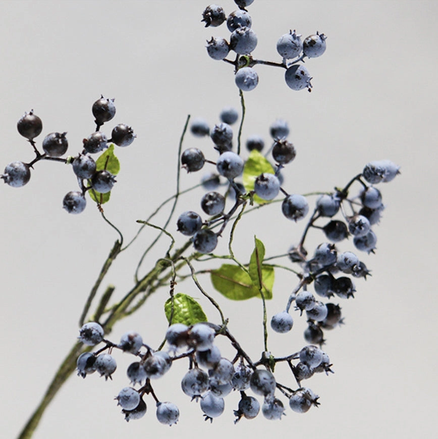 Berry Artificial Silk Flower 42cm Blue BERRY005
