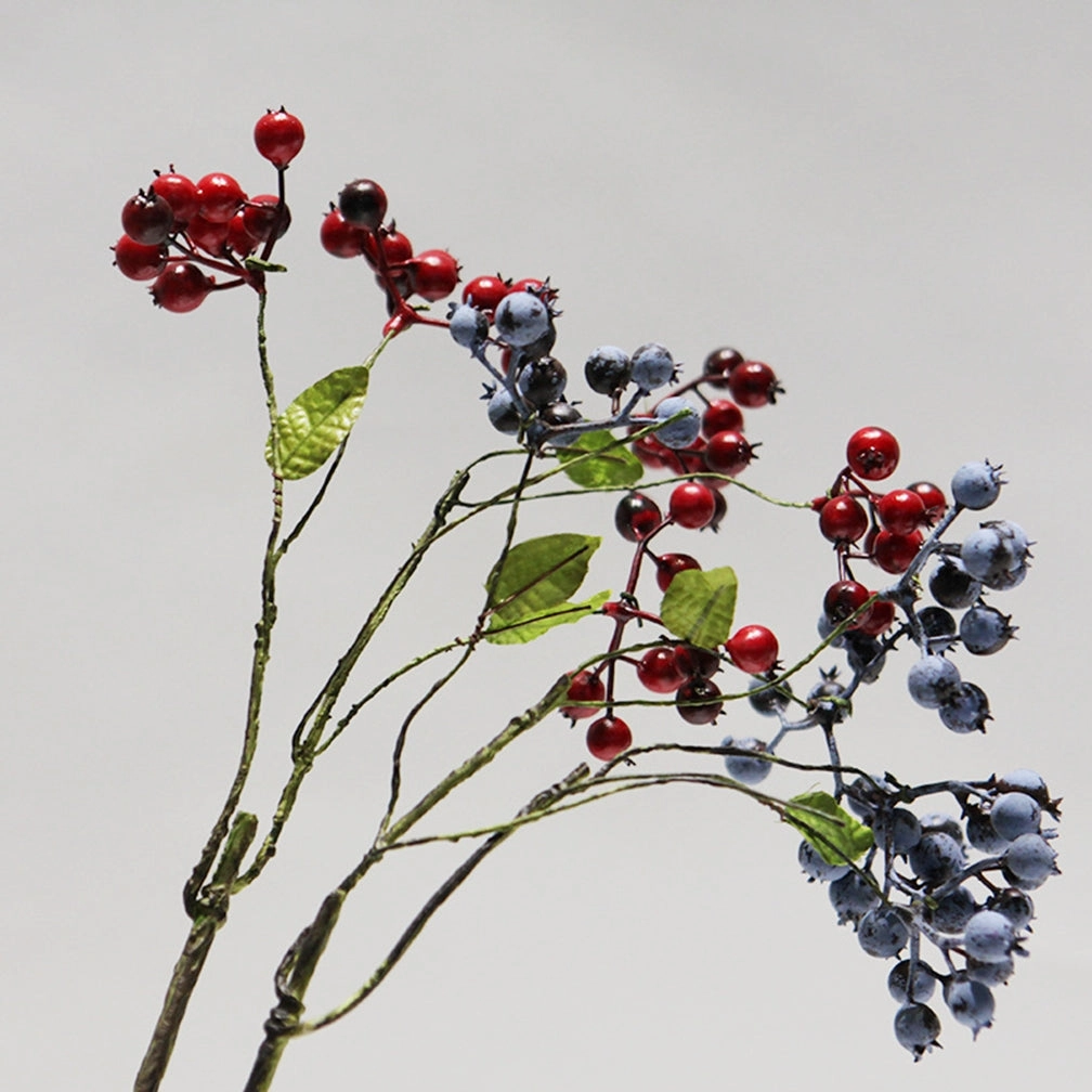 Berry Artificial Silk Flower 42cm Red BERRY004