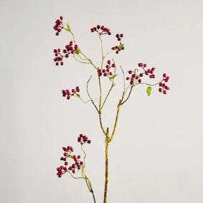 Berry Artificial Silk Flower Stem 105cm Red BERRY0004,dried artificial flower