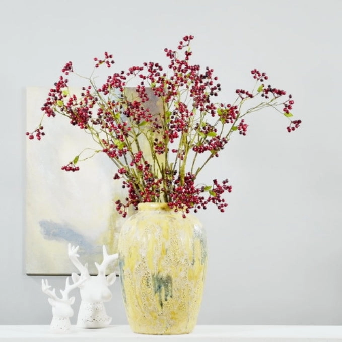 Berry Artificial Silk Flower Stem 105cm Red BERRY0004