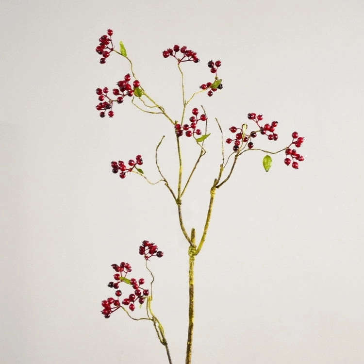 Berry Artificial Silk Flower Stem 105cm Red BERRY0004,dried artificial flower
