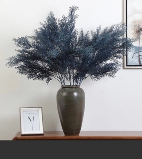 Big real touch blue leaf artificial greenery desmanthus virgatus realistic flower bouquet  