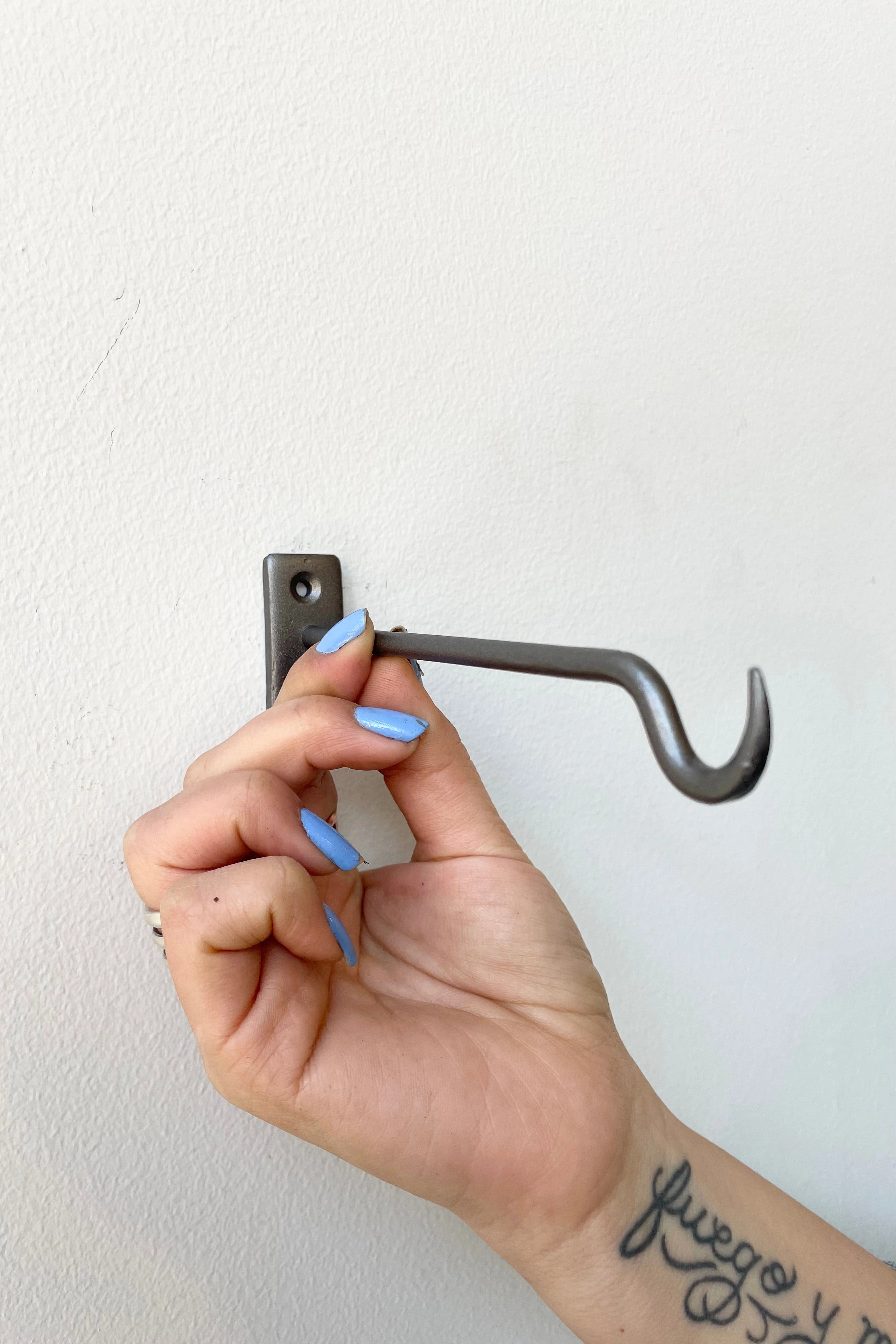 Bijou Wall Hook Natural Steel,potted plant decor