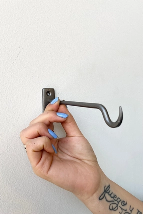 Bijou Wall Hook Natural Steel,potted plant decor