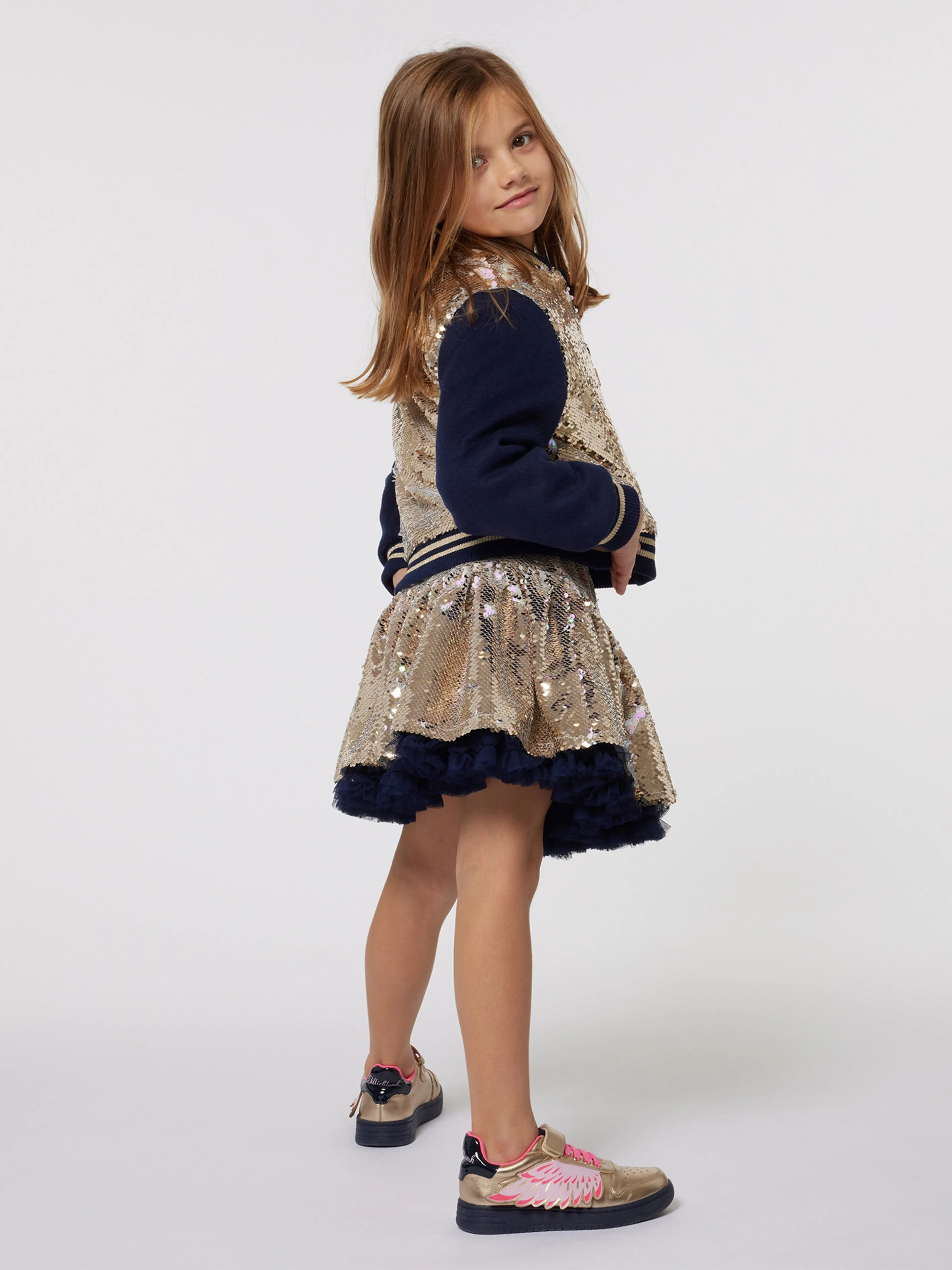 Billieblush Girls Paillettenjacke in Gold