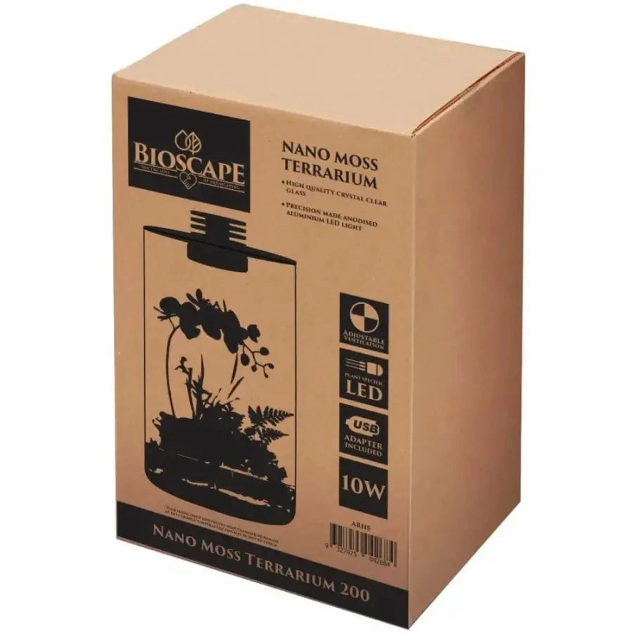 Bioscape 200 cylinder Nano Moss Terrarium  (8.2 litre) with Grow Light