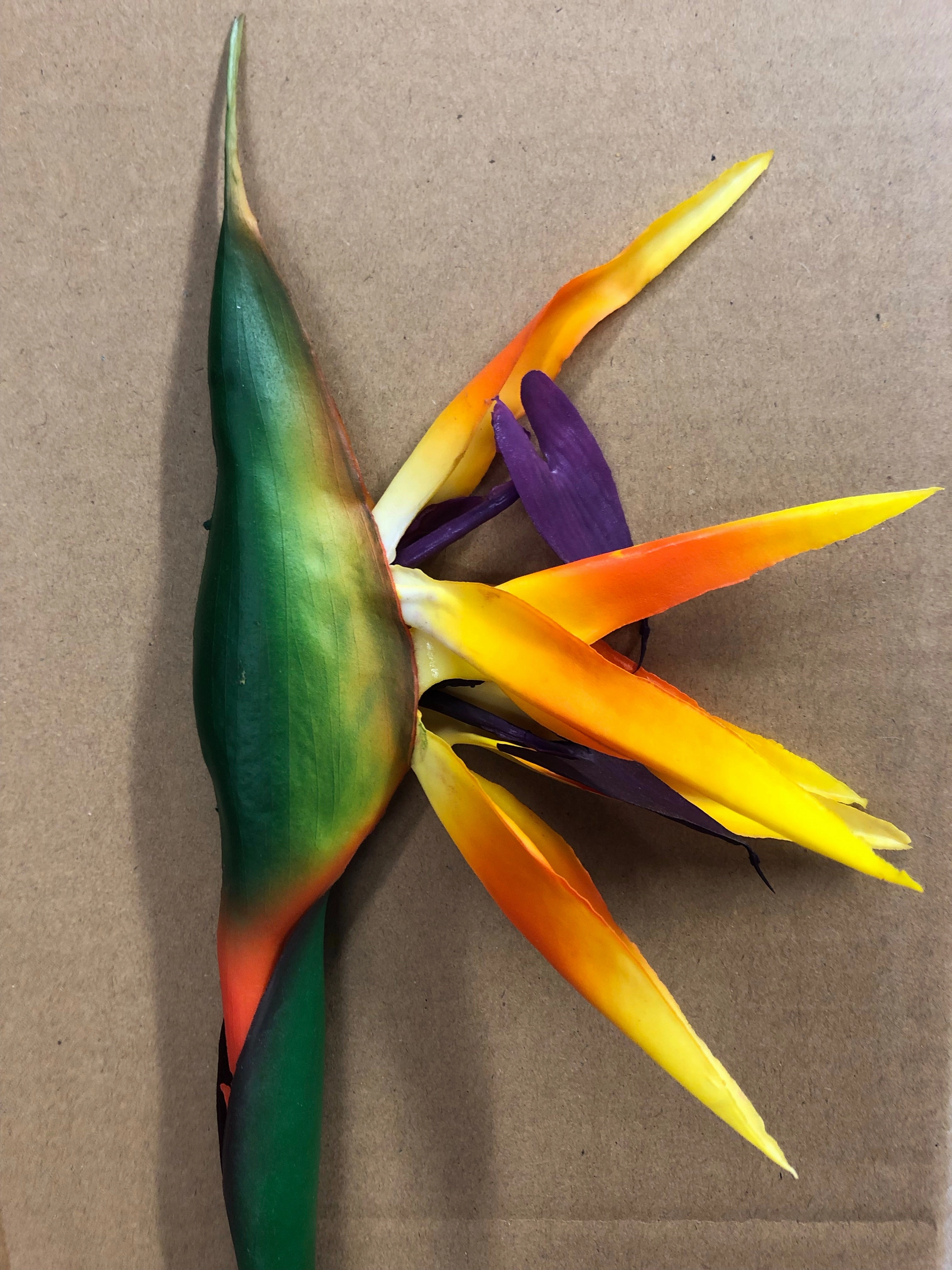 Birds of paradise orange for Wedding tropical artificial flower real Touch realistic flower bouquet  
