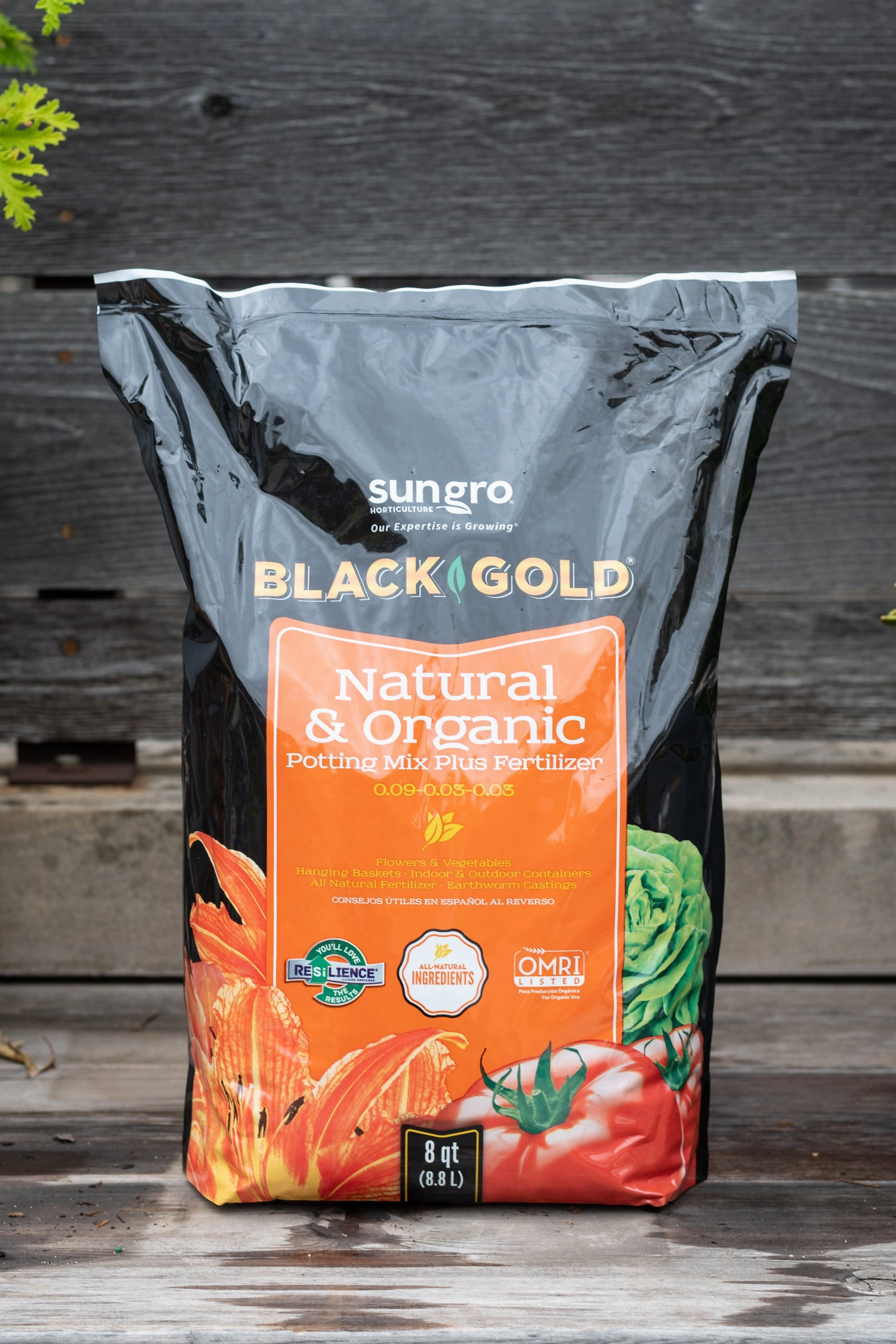 Black Gold Organic Potting Mix 8 Quart,potted plant decor