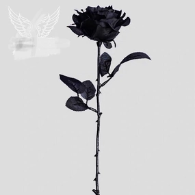 Black Single Stem Rose artificial flower bouquet  