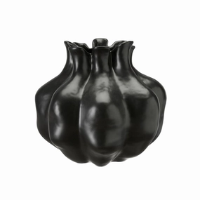 Black VIOLET Dolomite Vase 20cm,hand-painted ceramic vase