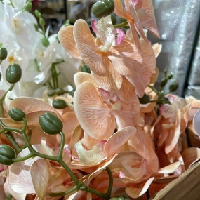 Blush LARGE REAL TOUCH PHALAENOPSIS ORCHID ARTIFICIAL FLOWER artificial flower bouquet  