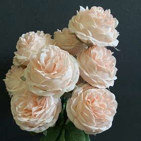 Blush puffy ROSE BUNCH artificial flower bouquet  