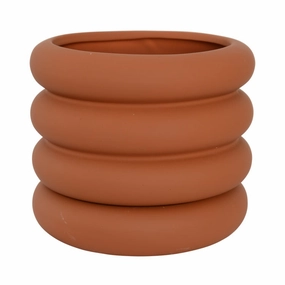 Bodhi Planter Pot with Saucer Sunset Orange,terracotta plant pot
