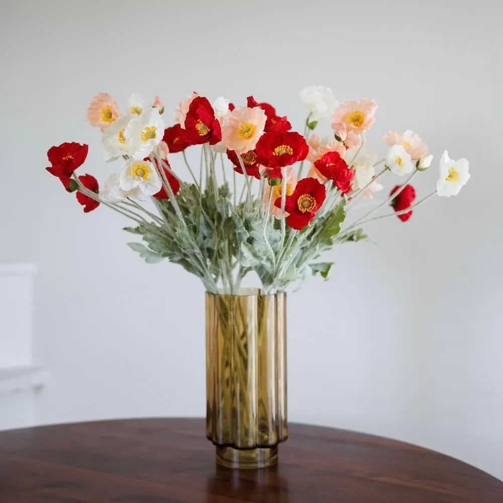 Bouquet de fleurs artificielles Pavots