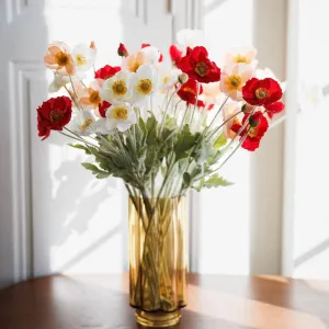 Bouquet de fleurs artificielles Pavots,realistic flower bouquet 
