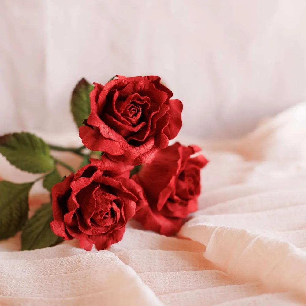 Bouquet en papier Rouge clatant