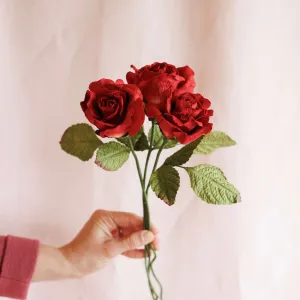 Bouquet en papier Rouge clatant,realistic flower bouquet 