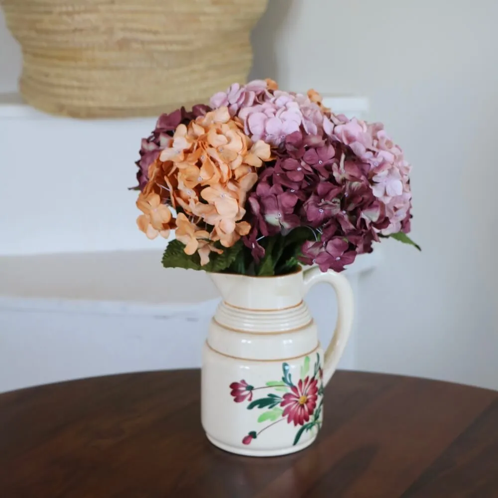 Bouquet fleurs en papier hortensia d'automne