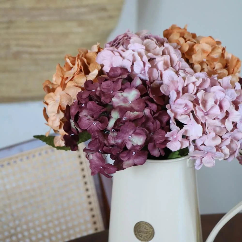 Bouquet fleurs en papier hortensia d'automne