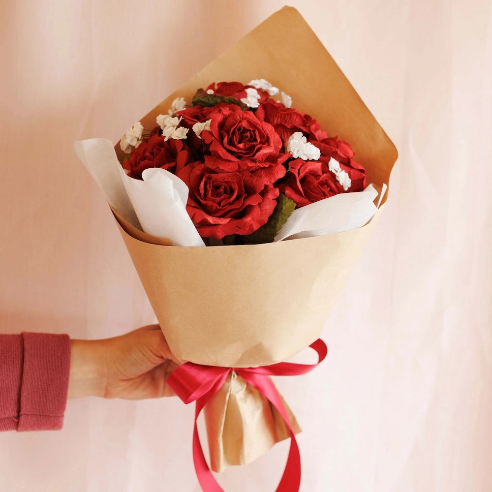 Bouquet en papier passion,mother's day bouquet
