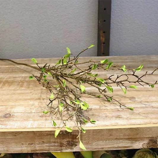 Branch With Sprout Artificial Silk Flowers Leaves 75cm Stem BRANCH002