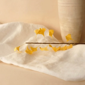Branche de gingko en papier jaune,mother's day bouquet