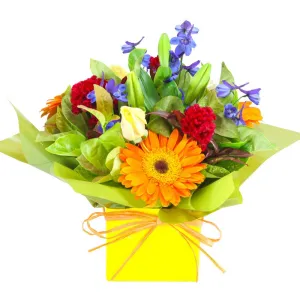 Bright Box,realistic flower bouquet 